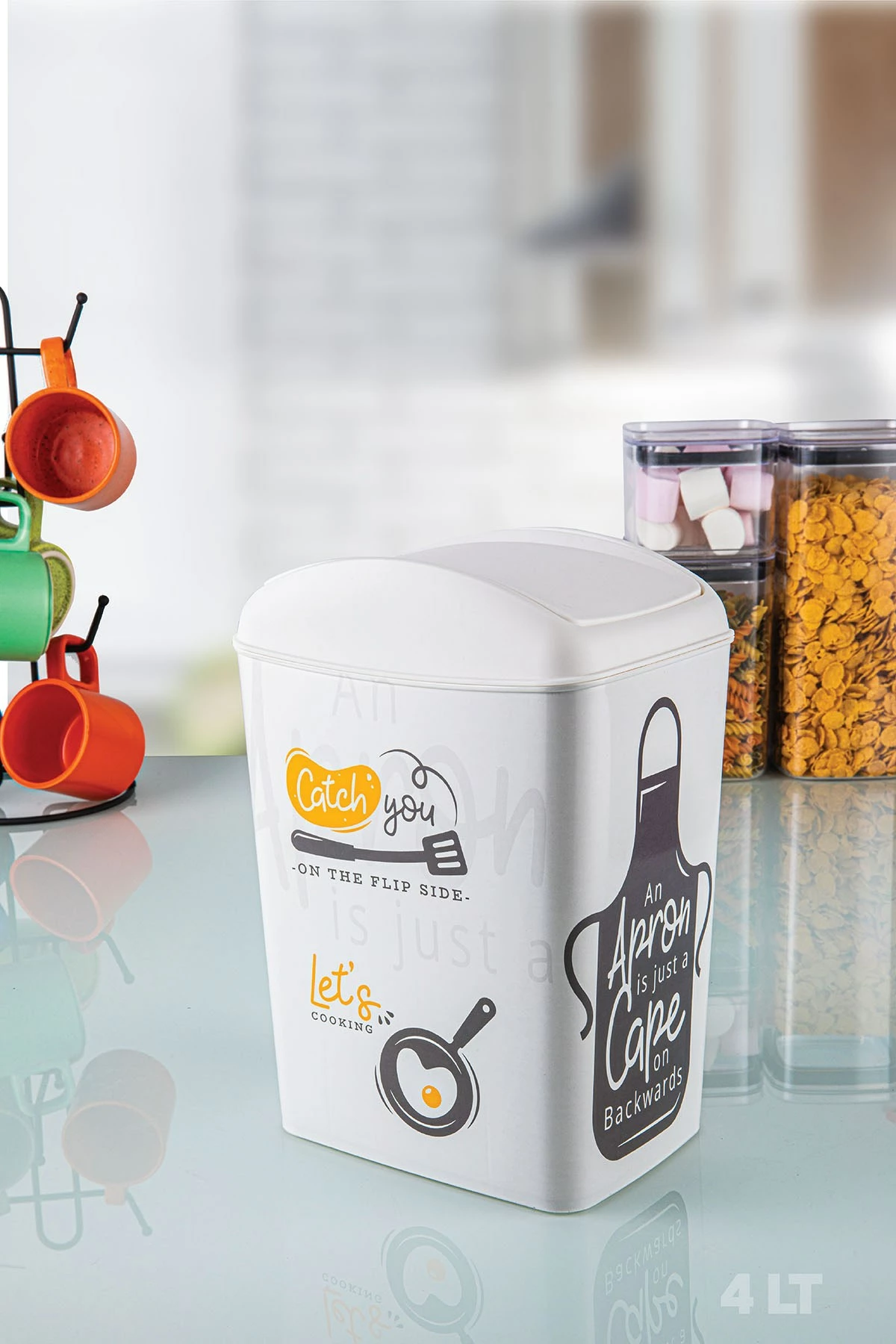 Kosh plastik shumëngjyrësh Hermia Concept, TRN-194-02, 17x13x25cm, 5L