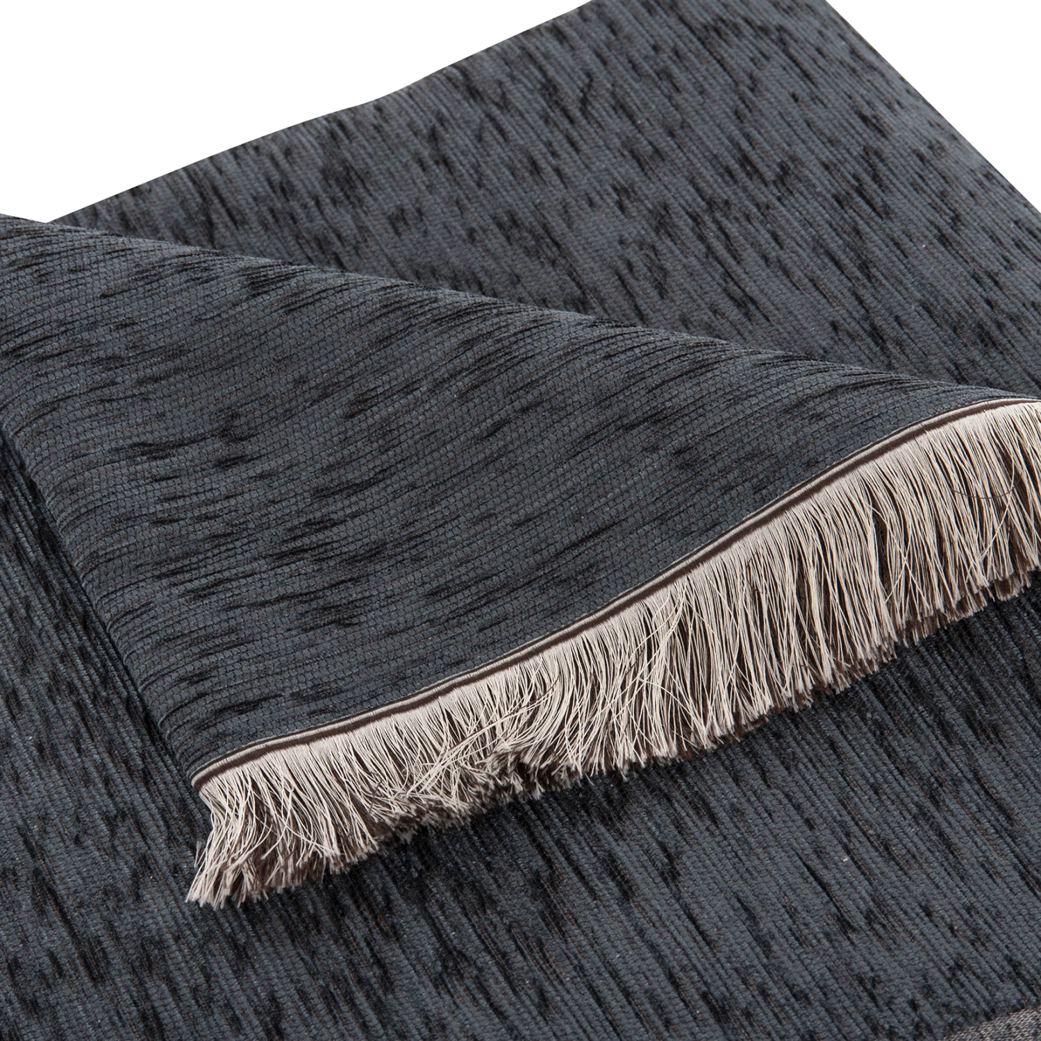 Mbulesë divani me franja DREAMTOPIA FH12161.09 ngjyrë blu e errët 245x170cm