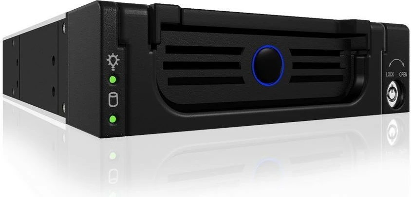 Kasë IcyBox IB-138SK-B-II për hard disk 3.5" SATA, Alumini, E zezë