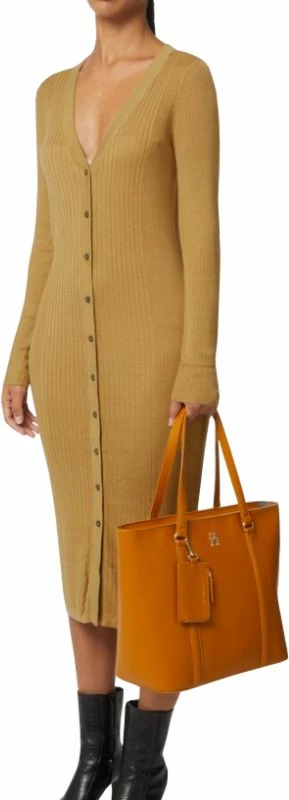 Fustan gjatë Tommy Hilfiger, për femra, ngjyrë krem