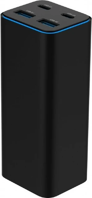 Karikues universal Gembird TA-UC-2A2C-PD100-01-BK, 100W, 2x USB-C, 2x USB-A, i zi