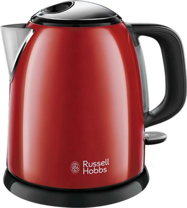 Zierëse uji elektrike, Russell Hobbs, Colours Plus+ Mini 24992-70, 1 L, 2400 W, gryka Perfect-Pour, bazë 360°, e kuqe