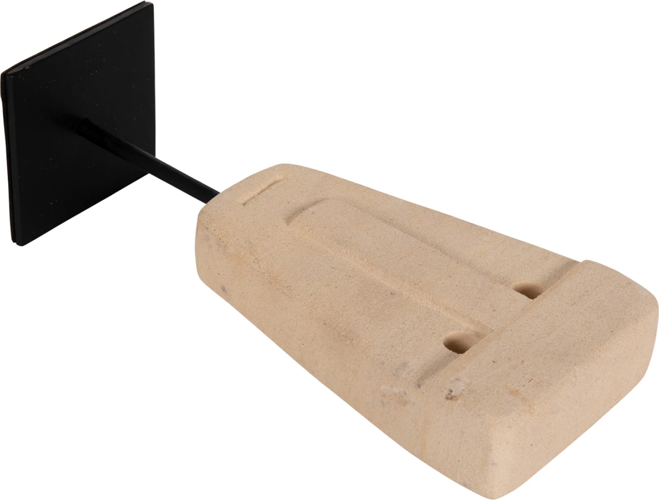 Dekor tavoline fytyrë, gur Paras, qëndrim metalik i zi, FH4312, 9x3x22 cm