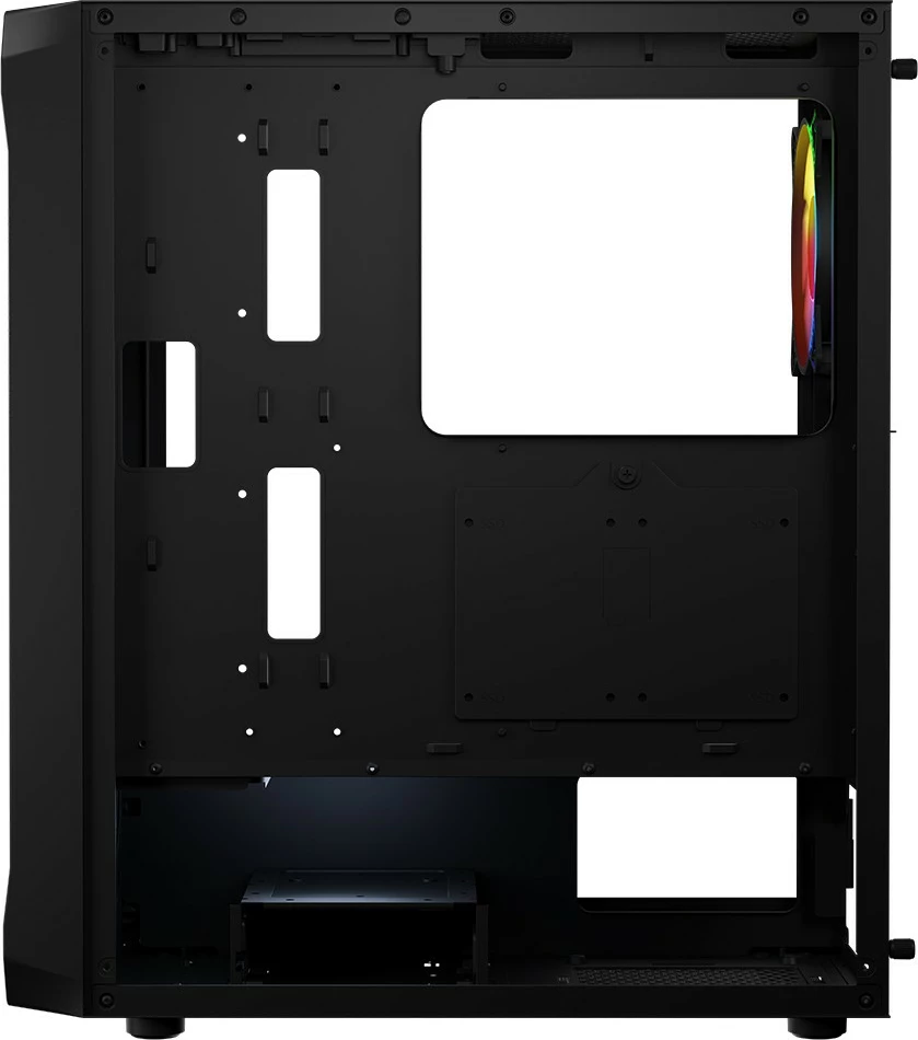 Kasë, Logic Concept, Portos ARGB Midi (AT-PORTOS-10-0000000-0002), ATX/Micro ATX, 4x 120 mm ARGB, panel anësor xham i temperuar, USB 3.0, e zezë