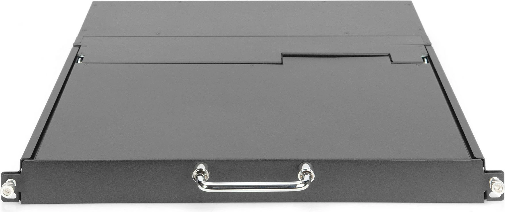 KVM Console Digitus 17 inç, Full HD, tastierë gjermane, rack 1U, e zezë