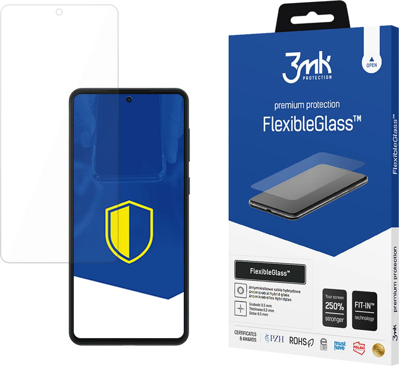 Mbrojtës ekrani 3mk FlexibleGlass për Samsung Galaxy M55, transparent
