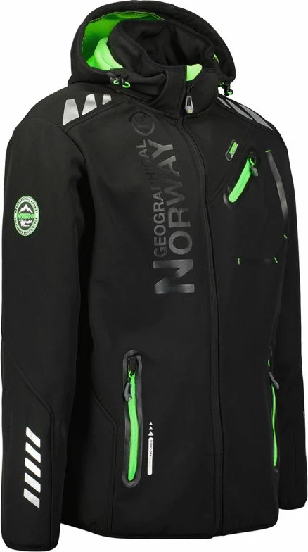 Jakne softshell për meshkuj Geographical Norway, e zezë/e gjelbër