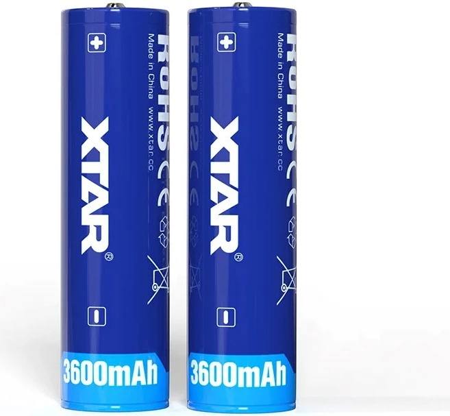 Bateri rikarikueshme XTAR 18650-3600, 3600 mAh, 3.6V, Li-Ion, Blu