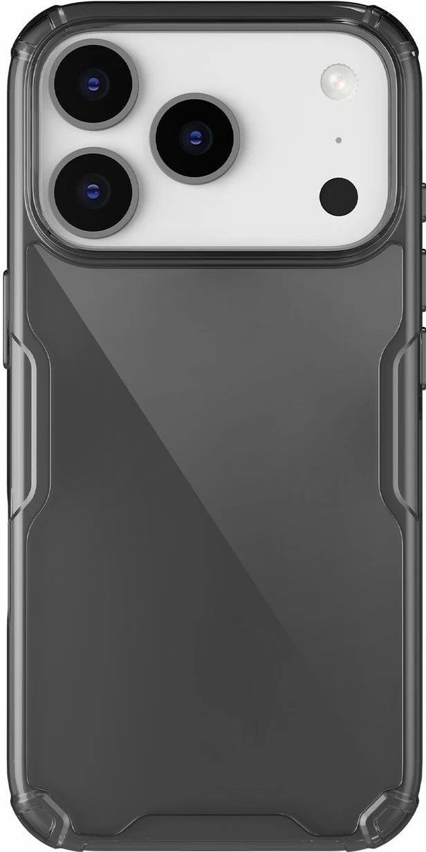 Mbështjellës Nillkin Nature TPU Pro për iPhone 17 Pro, gjysmë-transparent, i zi