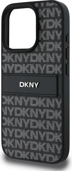 Mbështjellës DKNY Texture Pattern Tonal Stripe për iPhone 16 Pro, i zi