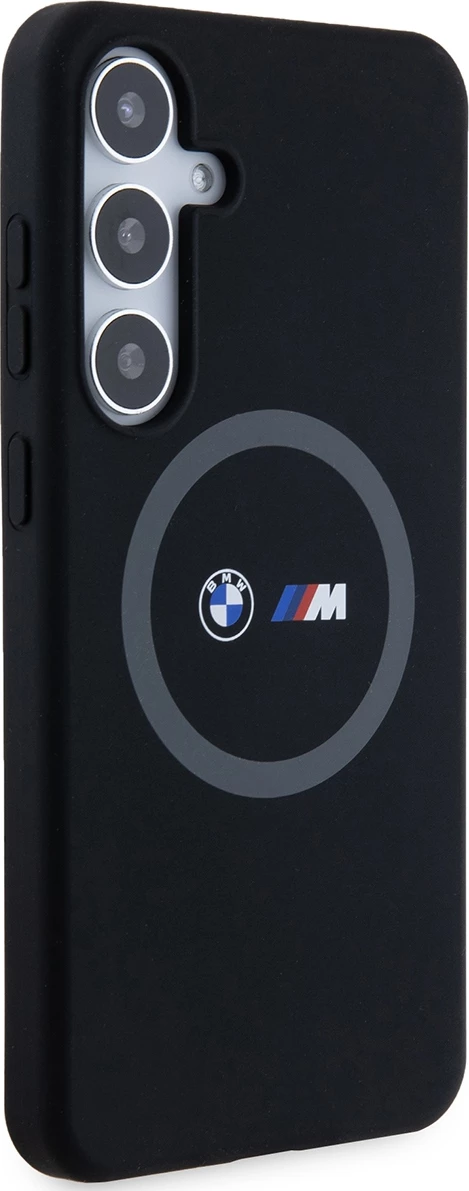 Mbështjellës BMW M Silicone Printed Ring MagSafe për Samsung Galaxy S24+, i zi