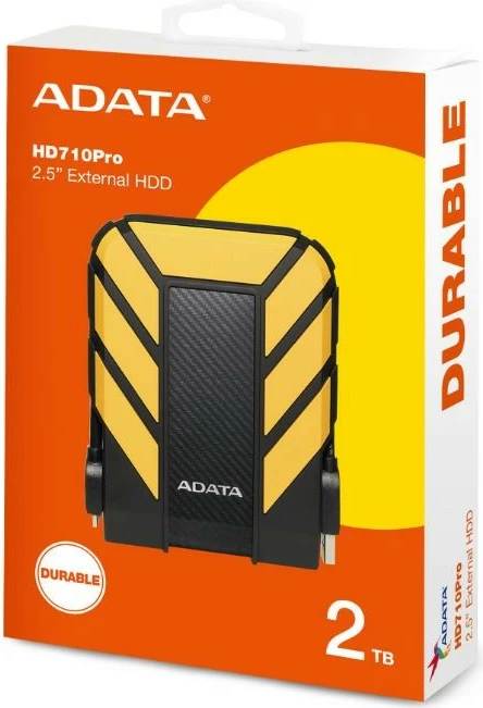 Hard disk i jashtëm Adata DashDrive Durable HD710, 2TB, 2.5", USB 3.1, Verdhë
