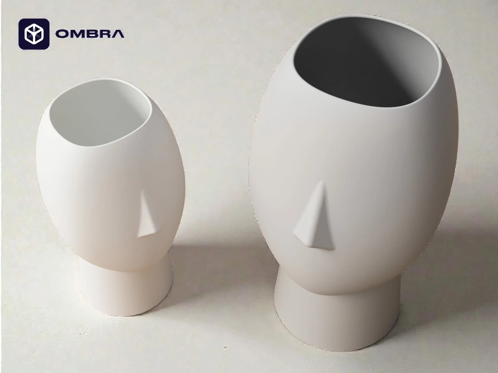 Vazo Dekorative dhe Kreative (Modern Face Vase), e zezë