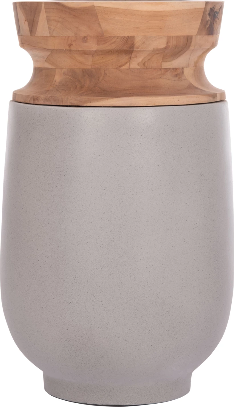 Vazo dekorative për dysheme, LINTER FH4662.03S, fibër-cement, ngjyrë gri, dru tik, 34x60cm