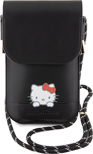 Mbështjellës Hello Kitty Leather Daydreaming Cord, lëkurë artificiale, i zi