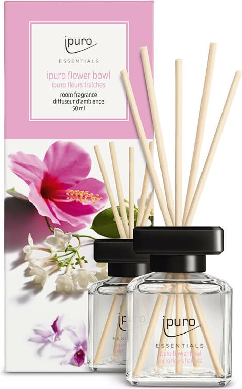 Aromë ambienti ipuro essentials flower bowl, shishe qelqi, 50ml, 5x6x15cm