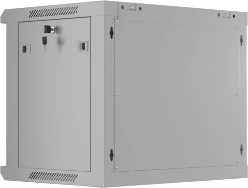 Kabinet rack muri 19", Lanberg WF01-6409-23S, 9U, 600x450 mm, derë e perforuar, Flat Pack, gri RAL 7035