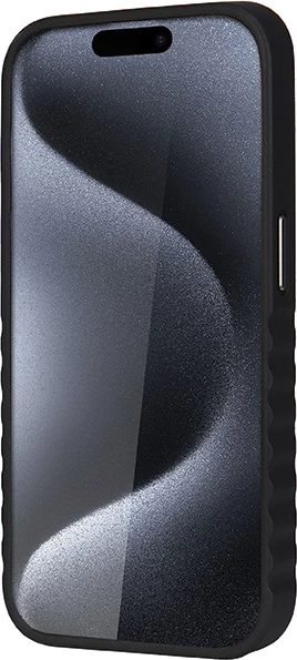 Mbështjellës Audi për iPhone 15 Pro Max, lëkurë sintetike, MagSafe, kafe