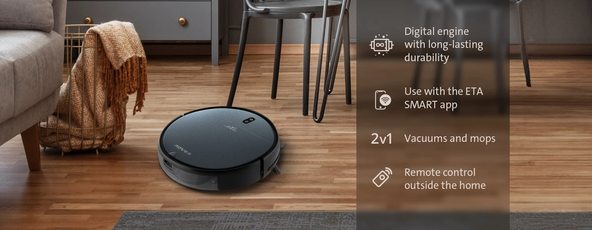 Fshesë Robotike ETA ROVER 124890010 (Zezë)