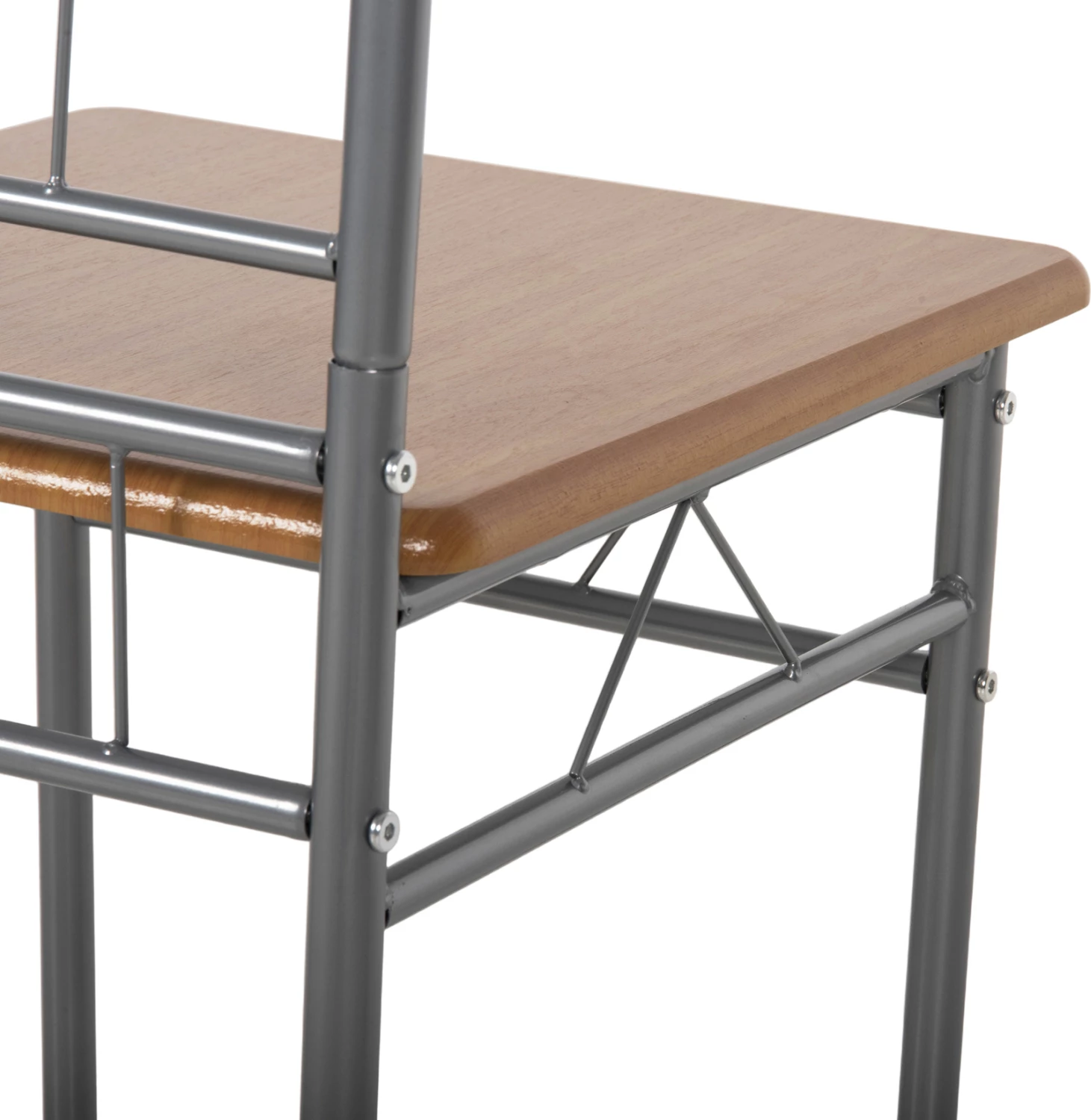 Tavolinë me karrige 5 copë PEARY FH9416.12 metalike argjendi-MDF ngjyrë sonama 110x60x74Hcm