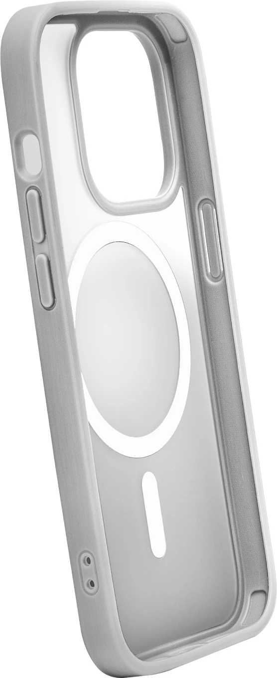 Mbështjellës Puro Gradient MagSafe për iPhone 15 Pro, silikon, argjendtë