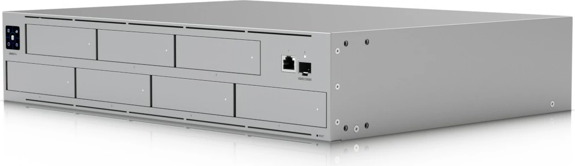 NAS Ubiquiti UNAS-Pro, 7x HDD/SSD, 8GB RAM, 1x GbE, 1x SFP+, rack 2U, hiri