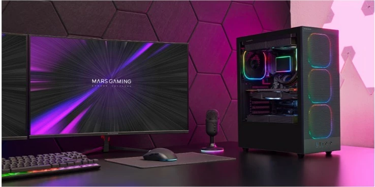 Kasë TACENS MARS MC-NEBULA Midi Tower ATX/Micro ATX/Mini ITX, 4x ARGB 120 mm, panel xhami i temperuar, e zezë