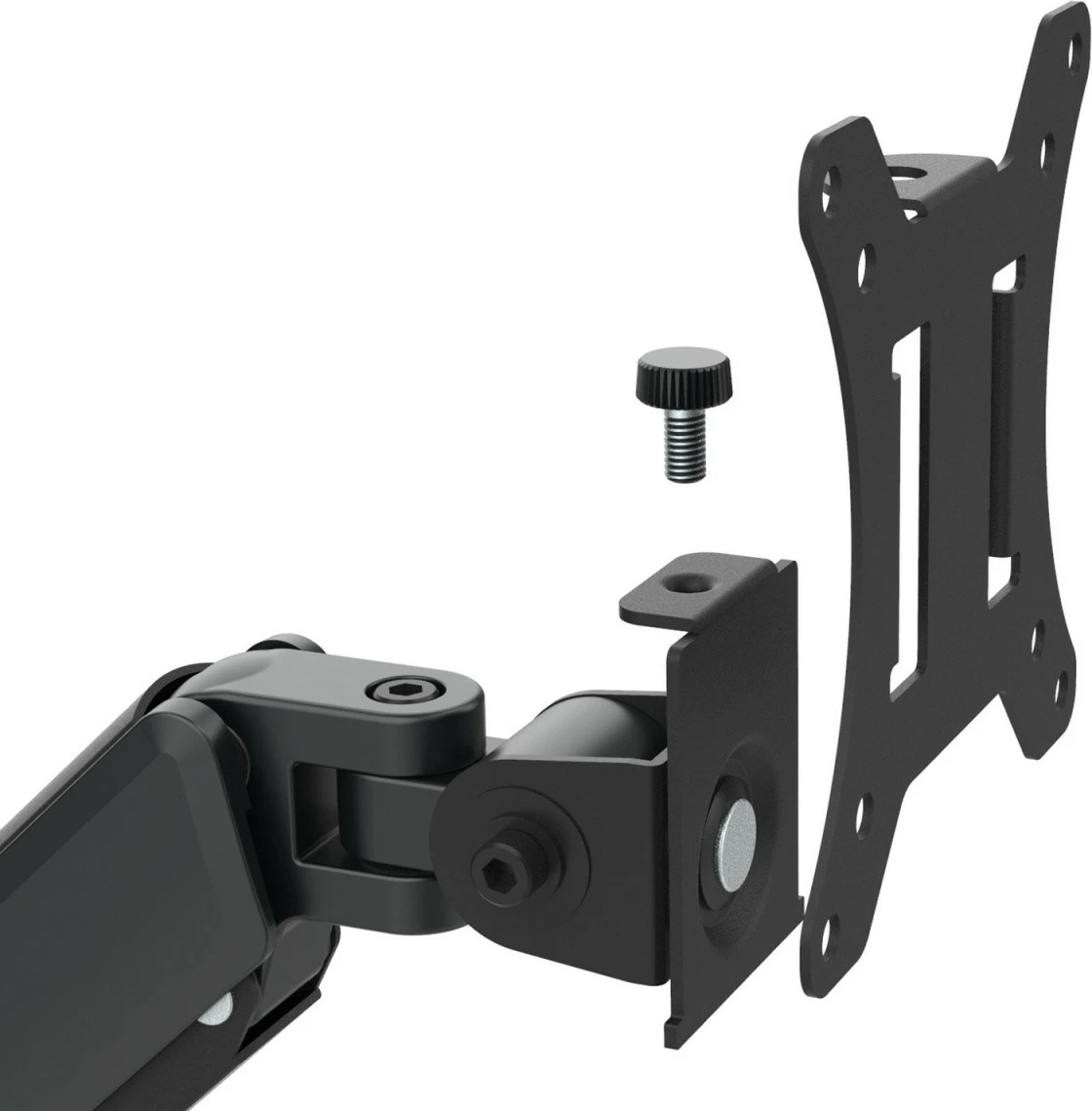 Mbajtës tavoline për 2 monitorë, Maclean MC-136, 17–32 inç, 2–10 kg për krah, sustë gazi, VESA 75x75/100x100, e zezë