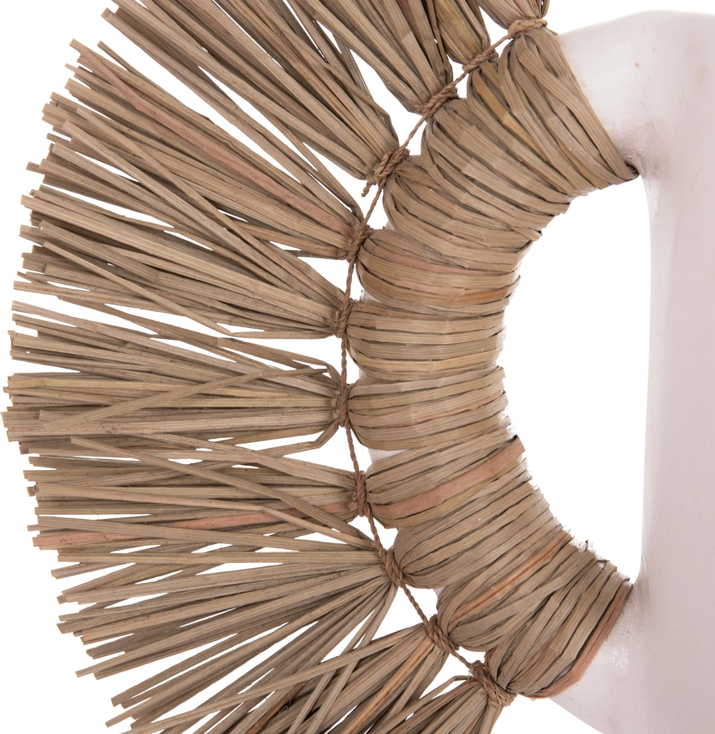 Vazo dekorative tavoline ALICA, terrakotë e bardhë, me bar, FH4668.02S, 55x19x34cm