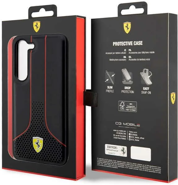 Mbështjellës Ferrari 296P për Samsung Galaxy S23, Hardcase, i zi