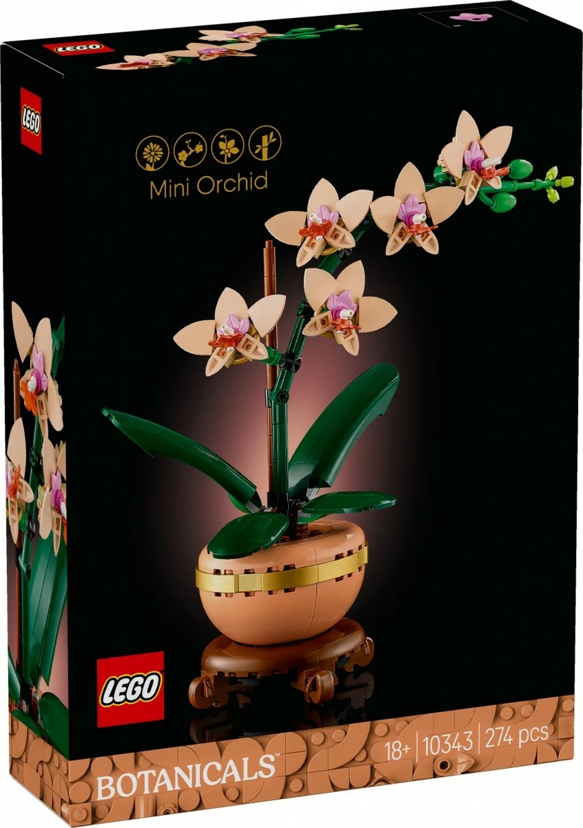 Set ndërtimi LEGO Botanical Small Orchid 10343, 274 pjesë, plastikë