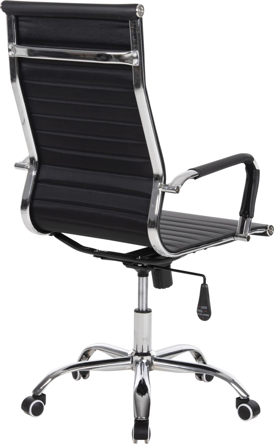 Karrige menaxheri për zyre BOSS FH1059.31, ngjyrë e zezë, PU-metal krom, 54x57x110H cm.