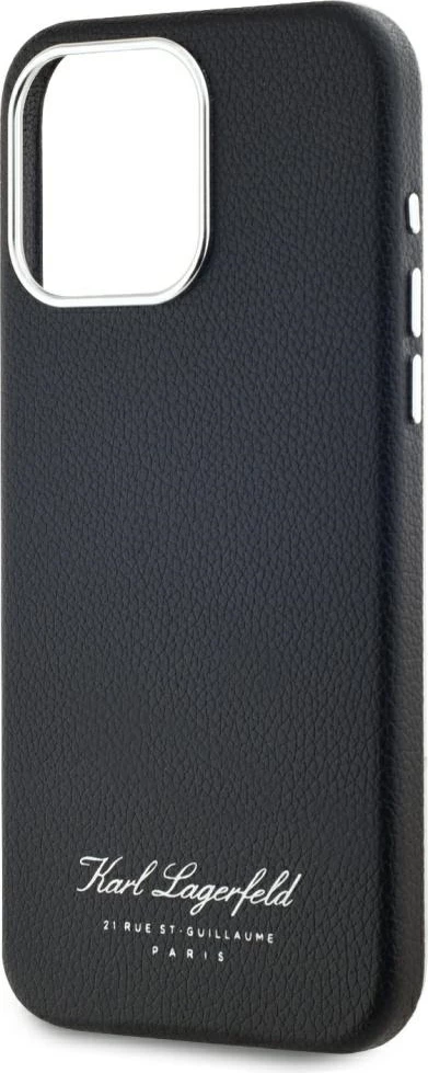 Mbështjellës Karl Lagerfeld Hotel RSG për iPhone 15 Pro, i zi