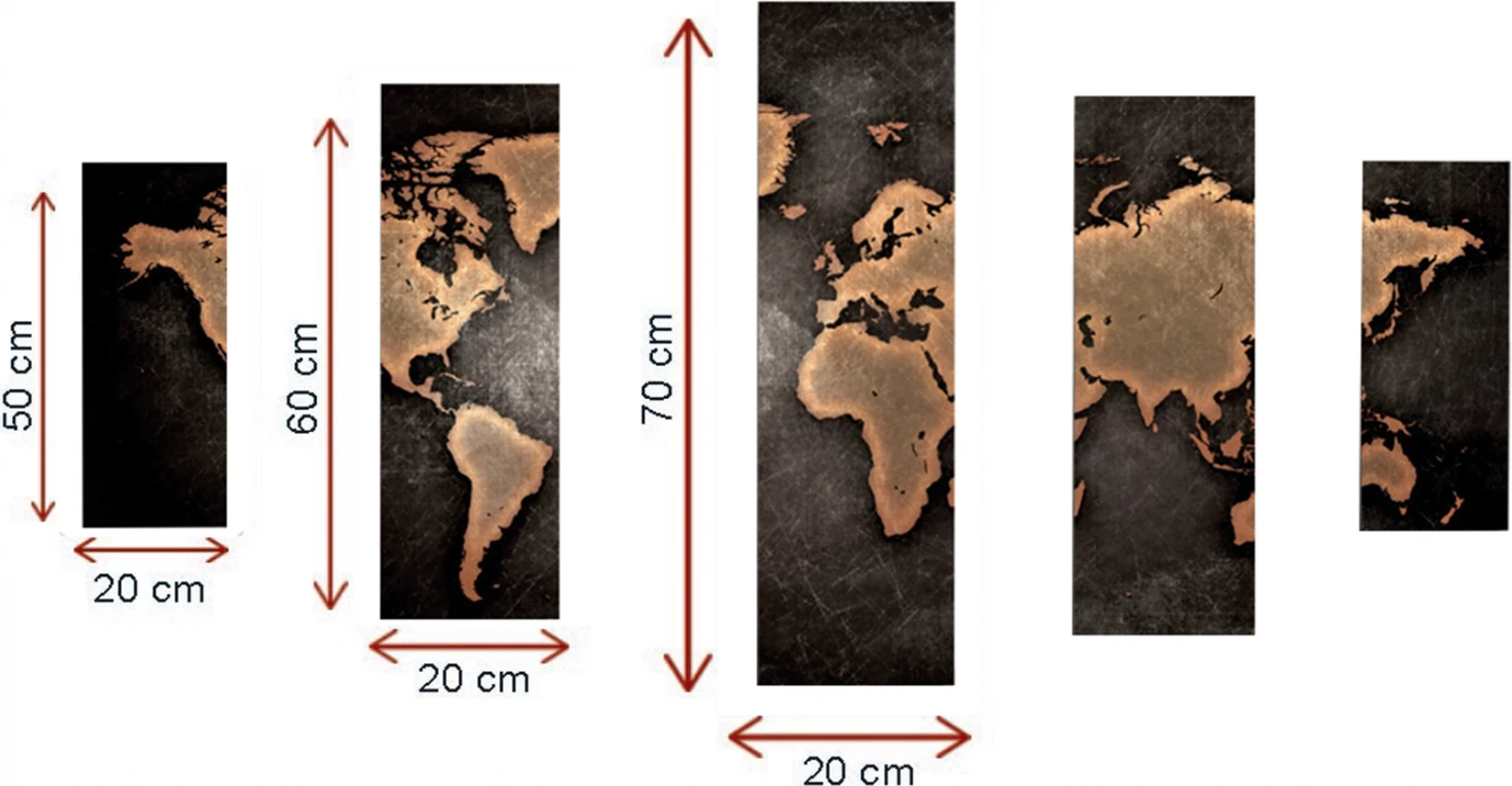 Pikturë dekorative 5 pjesë në kanavacë, FH7331, 105x3x70 cm