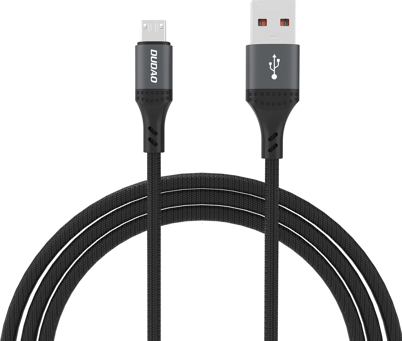 Kabllo Dudao L3SM USB-A në MicroUSB, 1.2m, 3A, e zezë