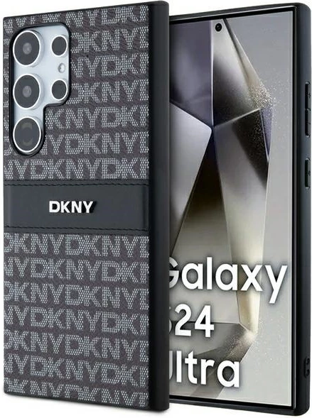 Mbështjellës DKNY Mono Stripe & Metal Logo për Samsung Galaxy S24 Ultra, i zi