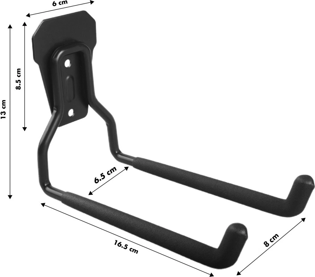 Mbajtëse muri për garazh Maclean MC-440, çelik, 35 kg, e zezë