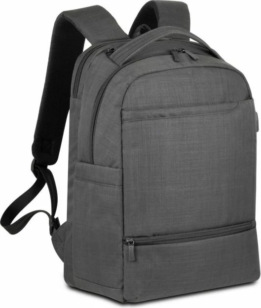 çantë shpine për laptop RIVACASE 8363 15.6" me portë USB, gri grafit
