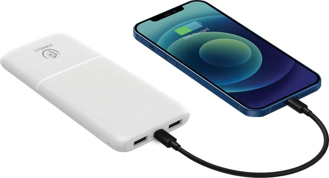 Powerbank Rebeltec P10 10,000 mAh, 10W, Bardhë