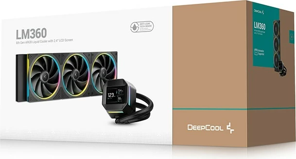 Kuler uji Deepcool LM360, 3x120mm, ekran IPS, LED RGB, zi