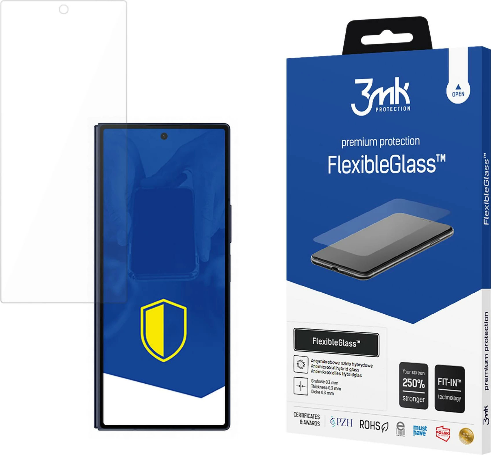 Xham mbrojtës FlexibleGlass 3mk për Samsung Galaxy Z Fold 6, përpara