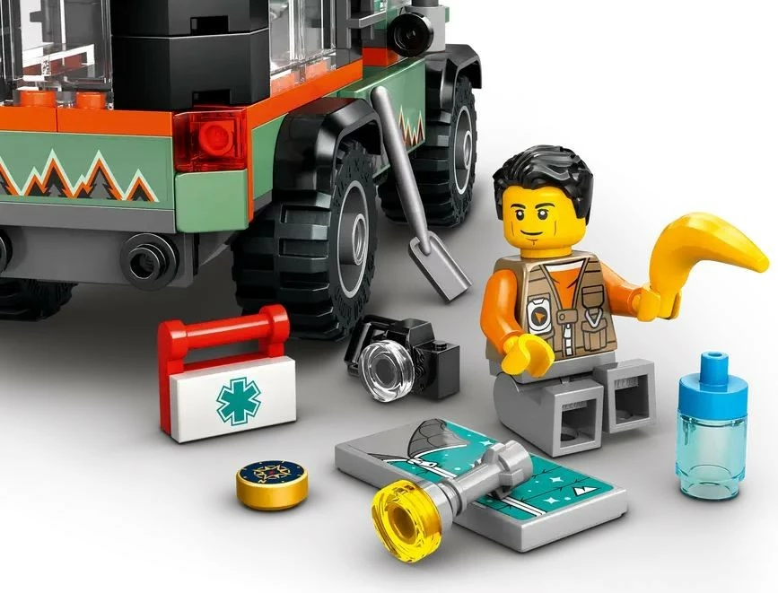 Set LEGO City Off-Road Mountain Truck 4x4, 221 pjesë, për fëmijë, Jeshile