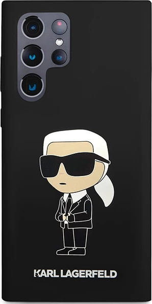 Mbështjellës Karl Lagerfeld Silicone Ikonik për Samsung Galaxy S24 Ultra, i zi