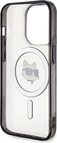 Mbështjellës Karl Lagerfeld IML Choupette's Head MagSafe për iPhone 15 Pro, Transparent