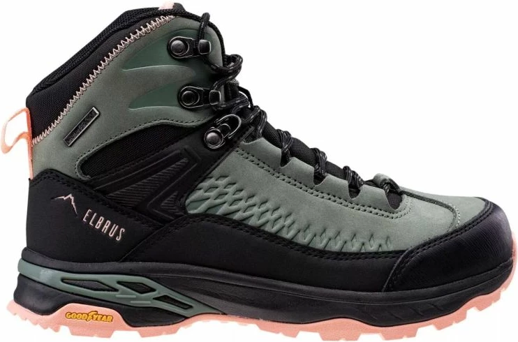 Këpucë Elbrus Engen Mid WP për femra, të zeza dhe jeshile