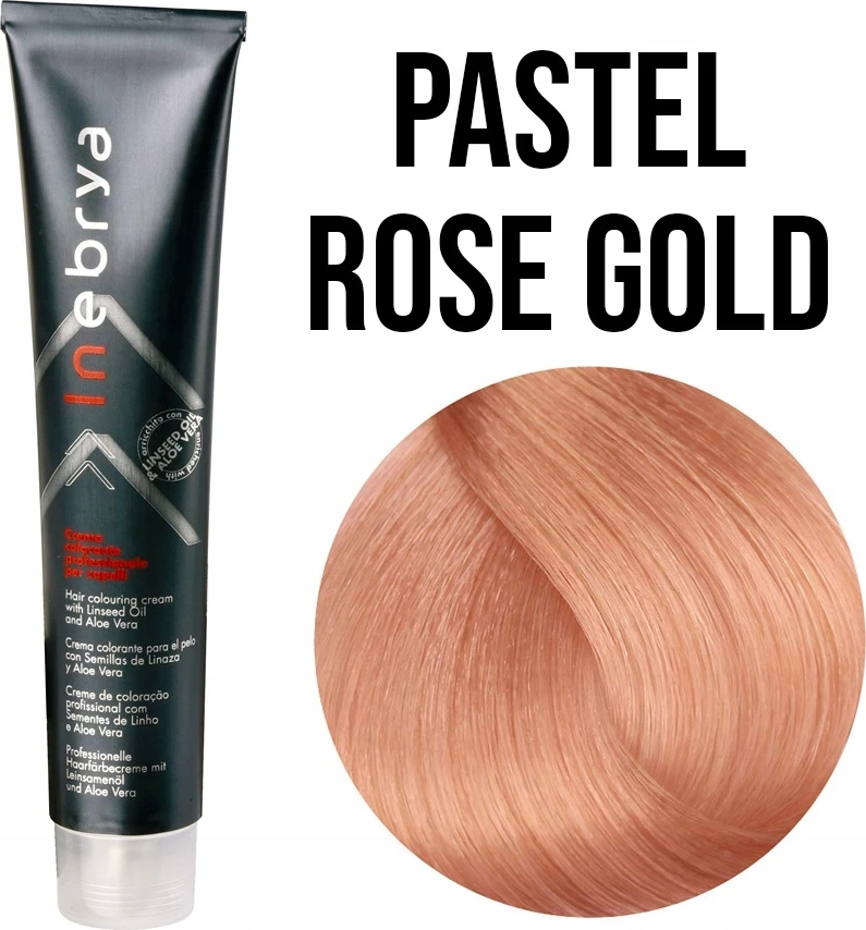 Ngjyrë për flokë Inebrya Pastel rozë i artë , 100 ml