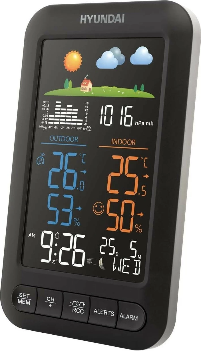 Stacion moti Hyundai HY-WS5110, ekran i ndriçuar, sensor pa tela, i zi