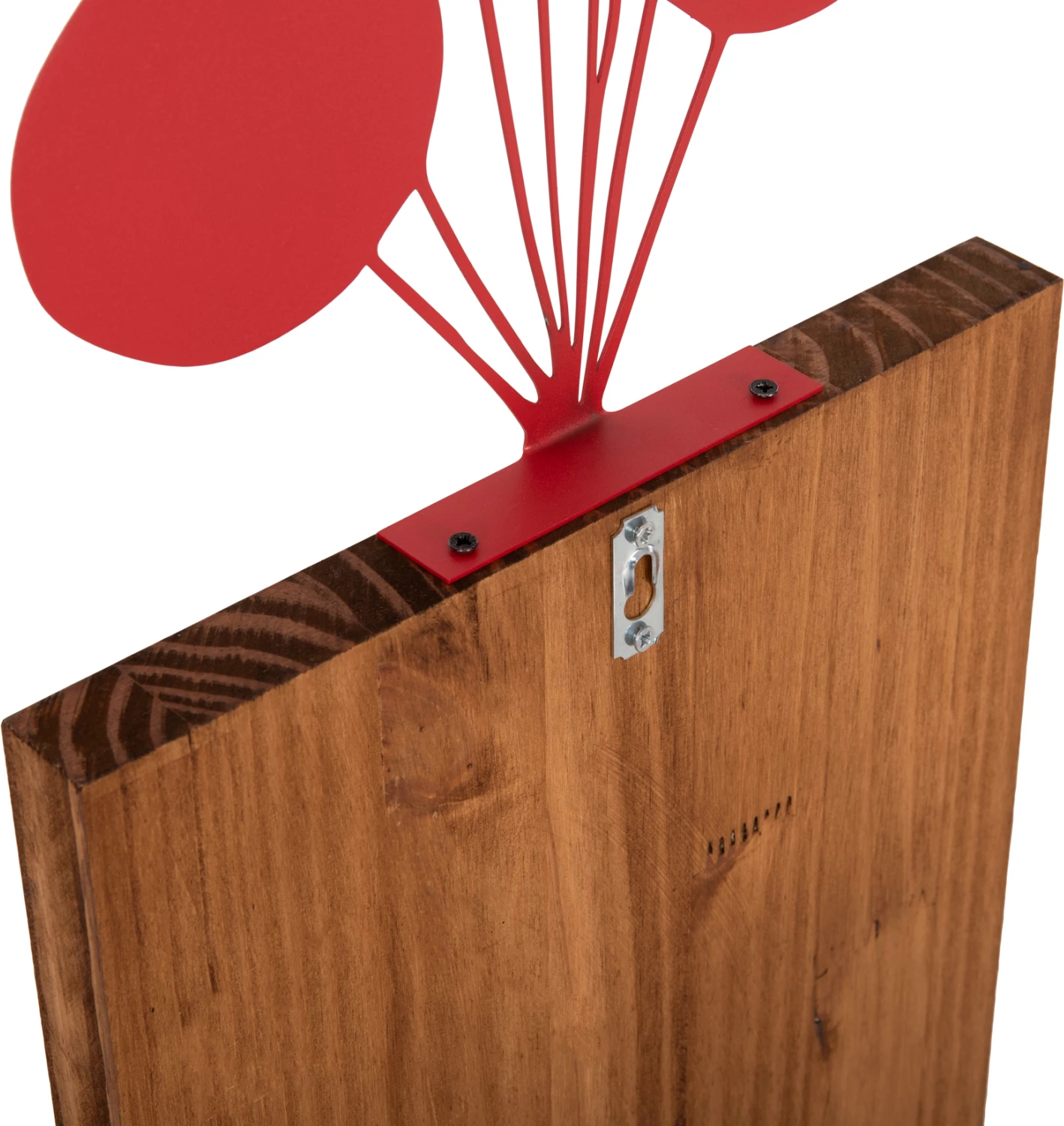 Dekor për mur me balona ngjyrë korali FH4649 metal-dru 30x3x99Hcm