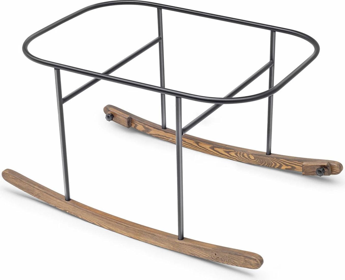 Djep për bebe, metal, ngjyrë gri e zezë, Skye Decor