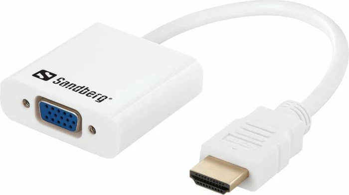 Konvertues HDMI në VGA + Audio Sandberg 508-77, me furnizim USB, i bardhë